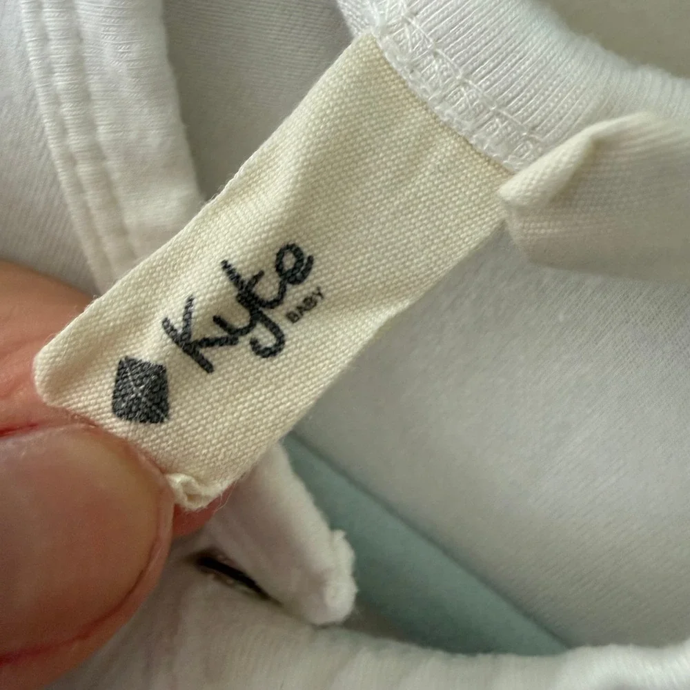 Kyte Baby Snap Footie Cloud White Bamboo Rayon Sleeper 3-6 Months